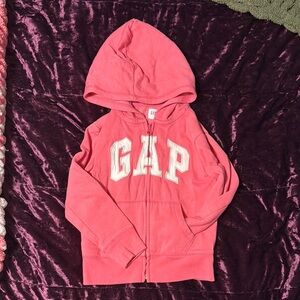 GAP Pink Sweatshirt Hoodie with Logo and Zipper